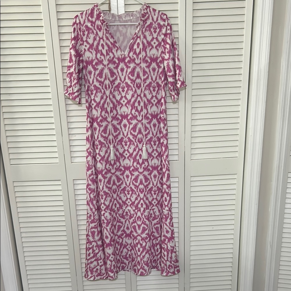 Pink Patterned Women's Dress